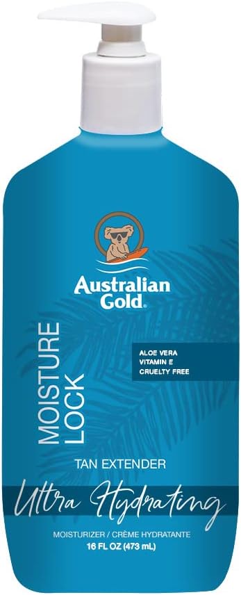 Australian Gold Moisture Lock Tan Extender Lotion, 16 Ounce