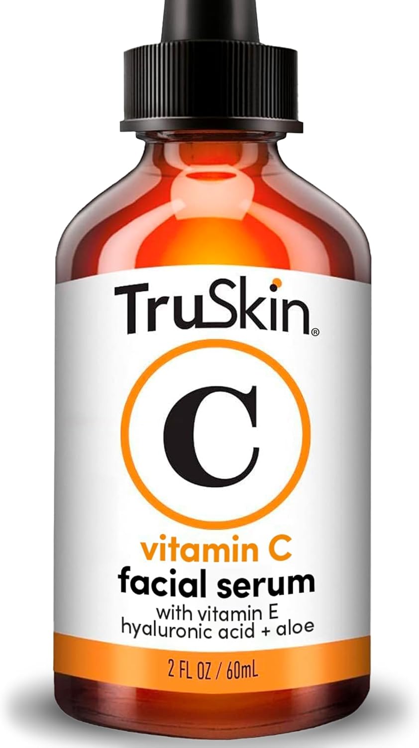 TruSkin Vitamin C Serum For Face – Anti Aging Formula with Vitamin C, Hyaluronic Acid, Vitamin E – Brightening Serum – Improve Appearance of Dark Spots, Tone, Fine Lines & Wrinkles, 2 Fl Oz