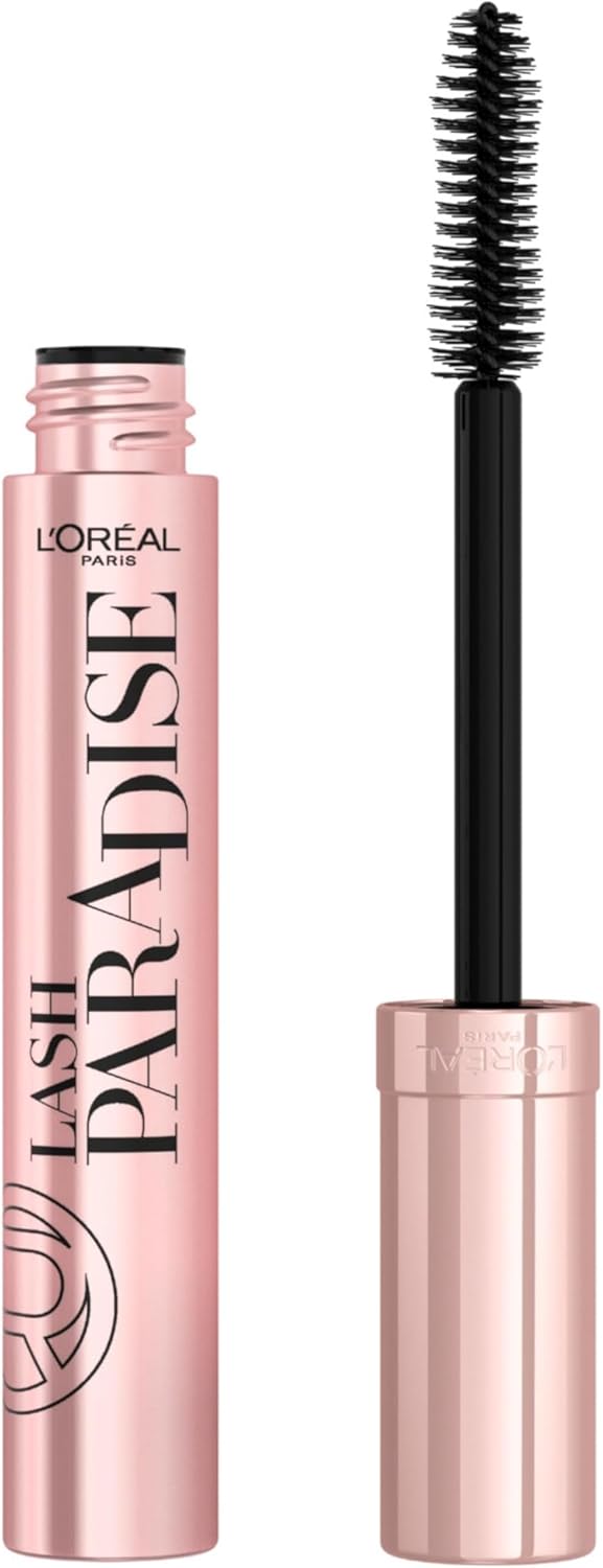 L’Oréal Paris Voluminous Lash Paradise Mascara, Lengthening Mascara, Volume & Length for Up to 24 Hours with Flower Oil Infused Conditioning Formula for Sensitive Eyes, Blackest Black, 0.28 fl. oz.