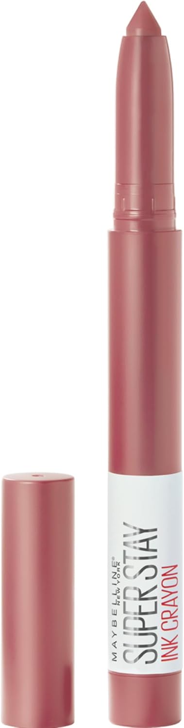 Super Stay Ink Crayon Lipstick, Precision Tip Matte Lip Crayon with Built-in Sharpener, Longwear Up To 8Hrs, Lead the Way, 1.2g