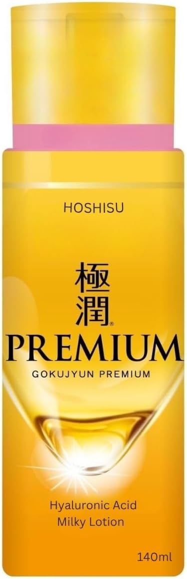 Gokujyun Premium Hyaluronic Acid Hydrating Milk (Emulsion) – 140 ml, Made in Japan – Moisturizes Dry Skin, Fragrance-Free, Paraben-Free